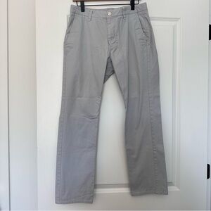 Bonobos (32/30) Slim Fit Chinos in Light Grey Neutral Color- Versatile Pants